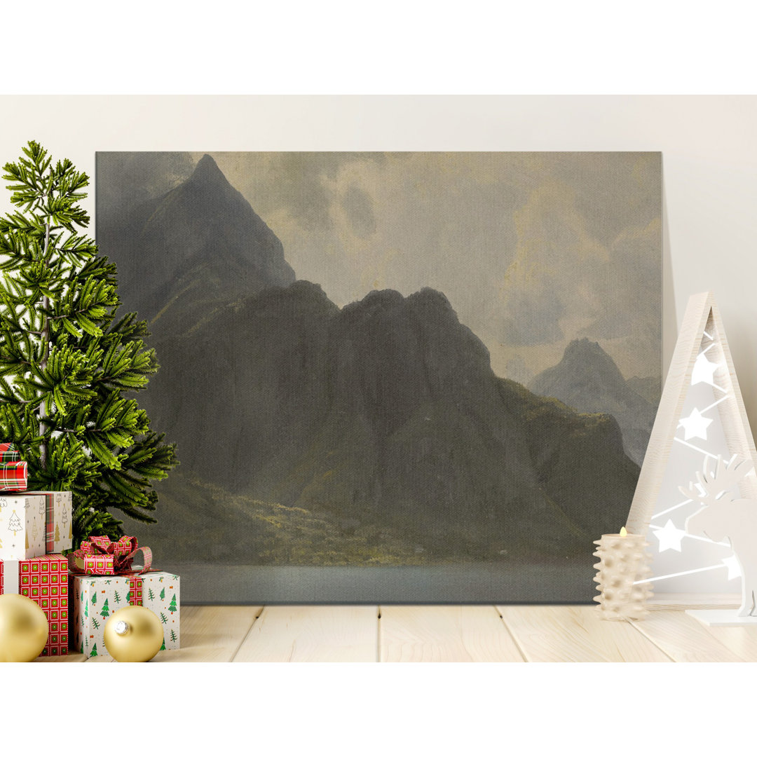 Mountain Landscape Canvas Wall Art, Gallery Wrapped Matte Print, Ready to Hang, Archival Quality, Modern Home Decor, Lake Mountain Painting