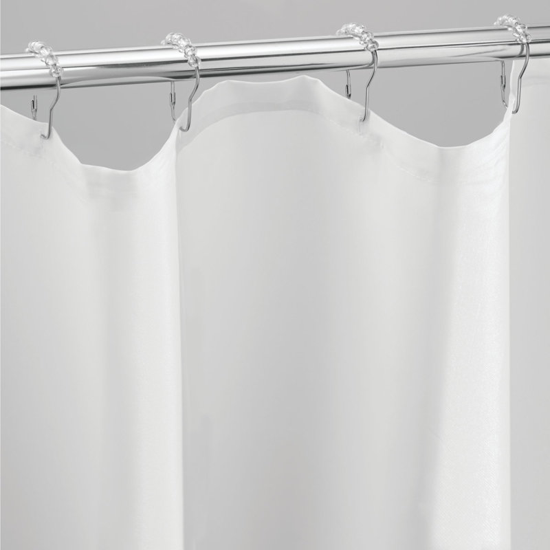 iDesign Rollerz Shower Curtain Hooks, Clear/Chrome