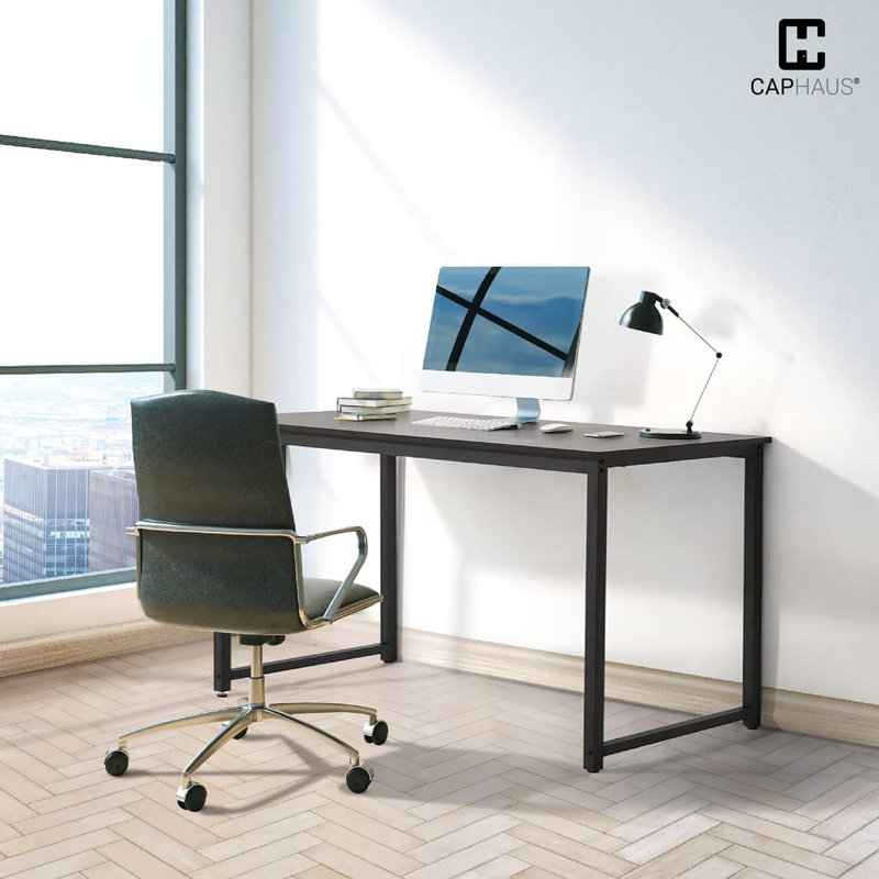Bureau de travail moderne noir, bureau d'écriture de bureau à domicile peu encombrant, options multiples