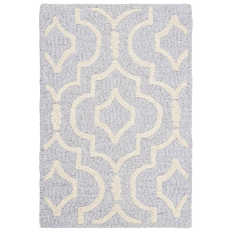 Cannen Hand Tufted Wool Geometric Rug, Rectangle 2' x 3'