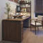 Bureau de direction rectangulaire en bois massif avec tiroirs Walnut-1995020829-1995020828