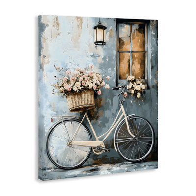 Charmante toile de vélo botanique Peaceful, design par Creative Studio