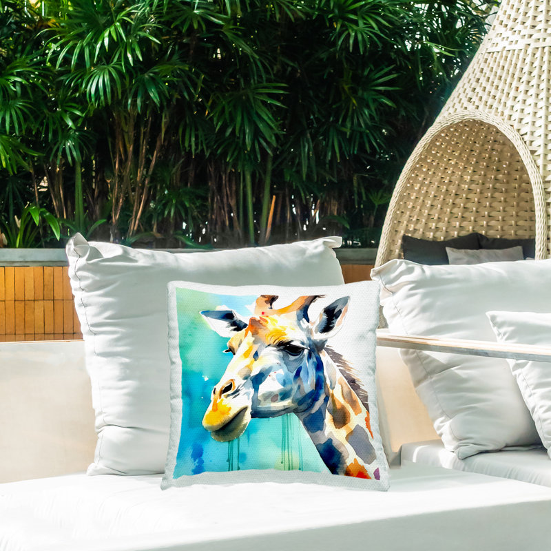 Coussin extérieur girafe