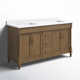 60'' Double Bathroom Vanity with Engineered Marble Top