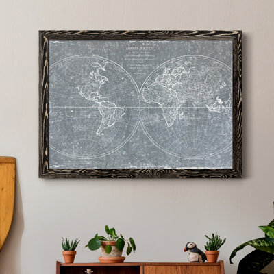 " Galvanized World Map "
