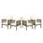 Alin Outdoor 5-Piece Acacia Wood Conversation Set With Plush Cushions