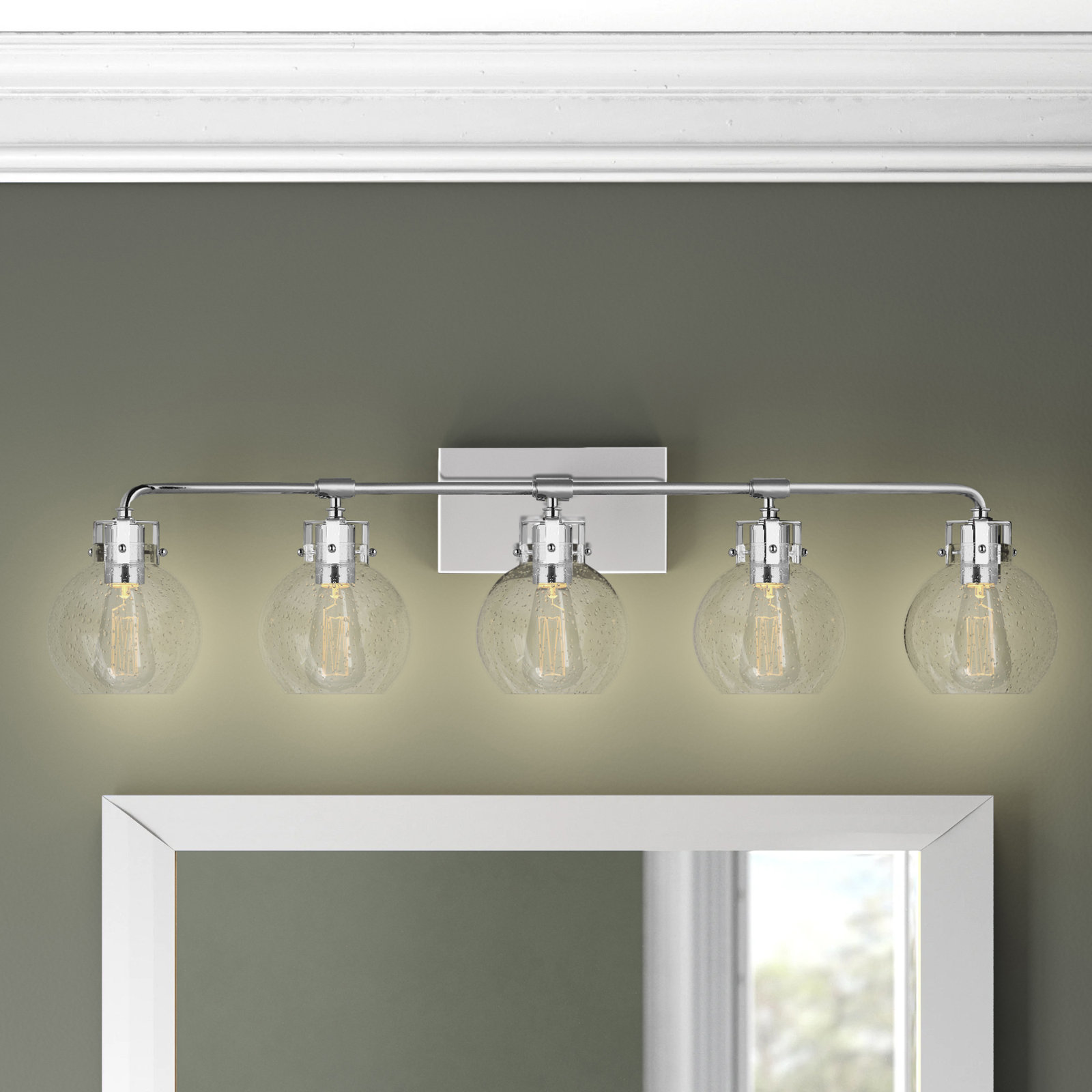 Byrne 5 Light Dimmable Vanity Light, Chrome