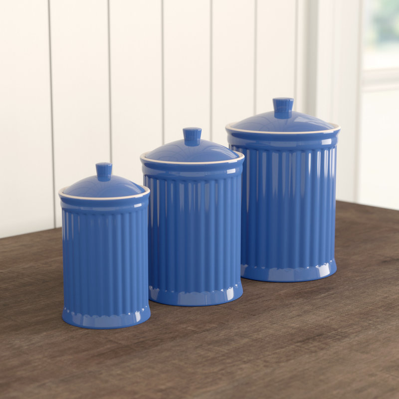 Ensemble de 3 pots Simsbury, Bleu
