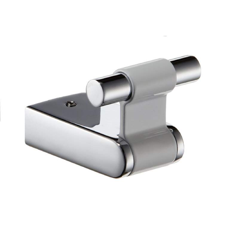 Iris Towel Hook. Polished Chrome/White Lacquered