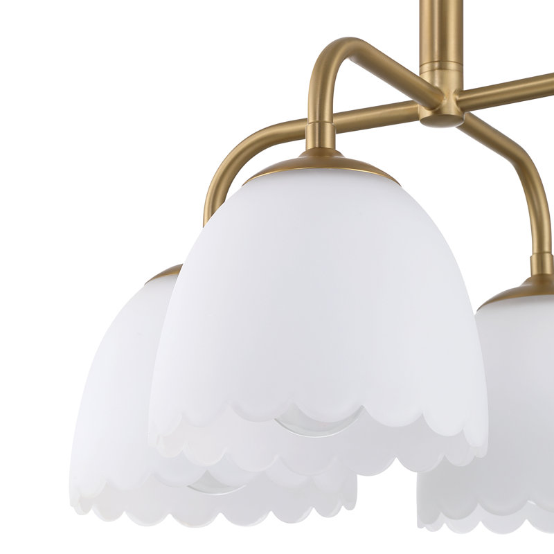  Luminaire suspendu 4 lumières Dorinda, 4, Laiton champagne brossé