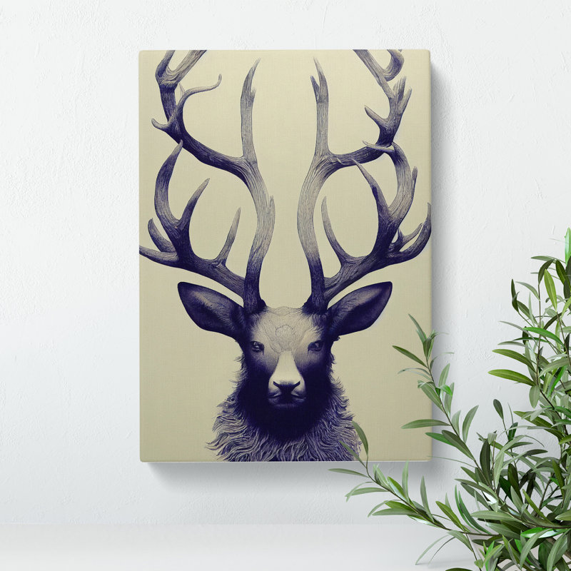Superb Stag - Wrapped Canvas, 76cm H x 50cm W x 3cm D