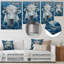 Art mural blanc et bleu cosmique-1922300815-1922300849