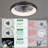 Black LED Adjustable 20" Ceiling Fan Light – Dimmable & Color Temperature