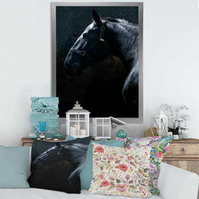 Portrait d'un cheval étalon Purius II - imprimé maison de campagne