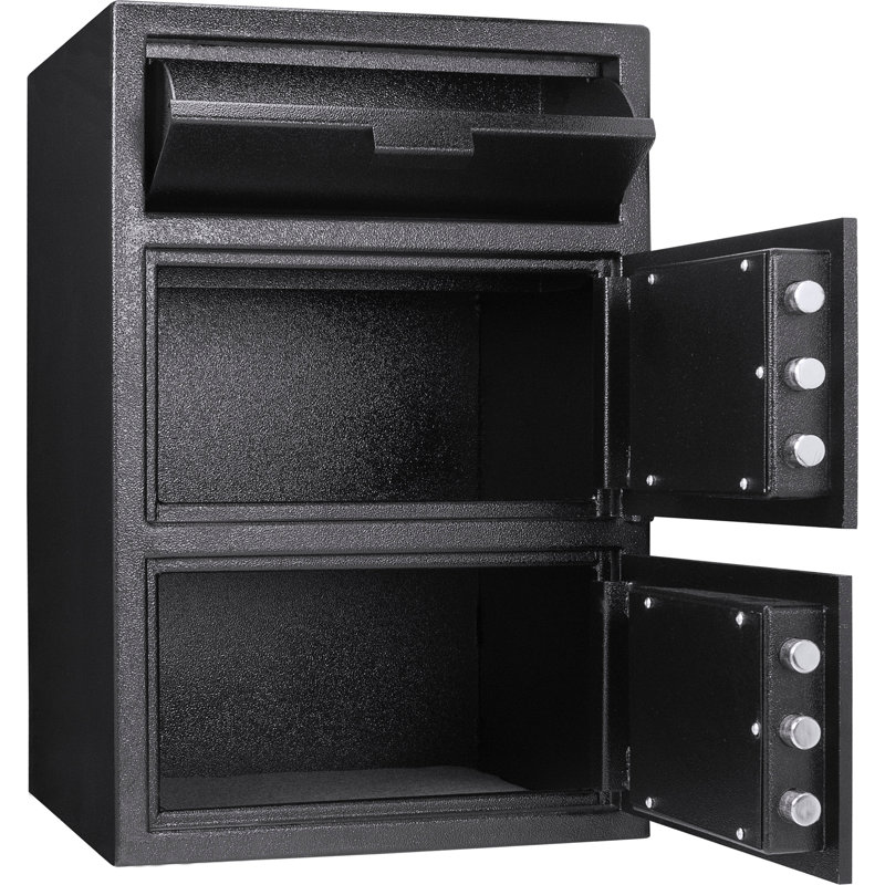 1.62 Cubic Ft Digital Keypad Two-Lock Depository Safe For Secure Deposits