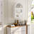 Wall Mounted Arched Cabinet With Glass Doors-1197676658