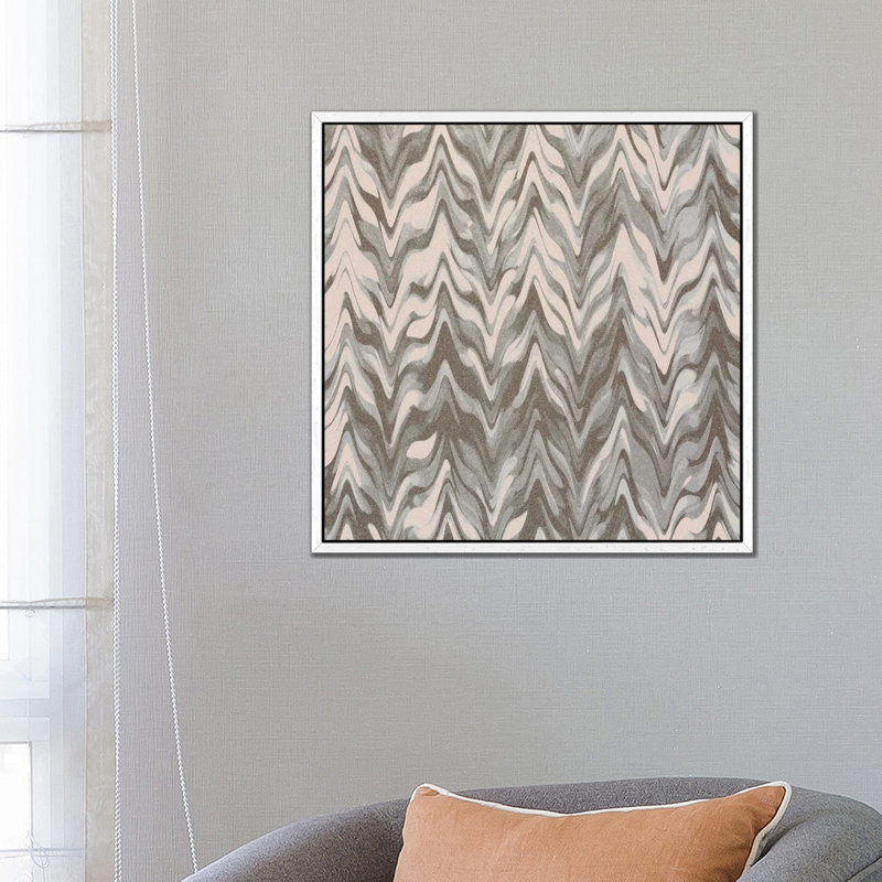 Pattern B by Kimberly Allen - Print on Canvas, White Floater Frame, 66.04 cm H x 66.04 cm W