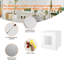 Meuble mural standard HOMEIBRO Cozy Design, en contreplaqué blanc Shaker, prêt à assembler, 45,7 cm (L) x 30,5 cm (P) x 30,5 cm (H), sans vitre.-442889278-442816242