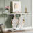 47.24" Mirrored Console Table With Acrylic Diamonds, Silver Sofa Table For Entryway