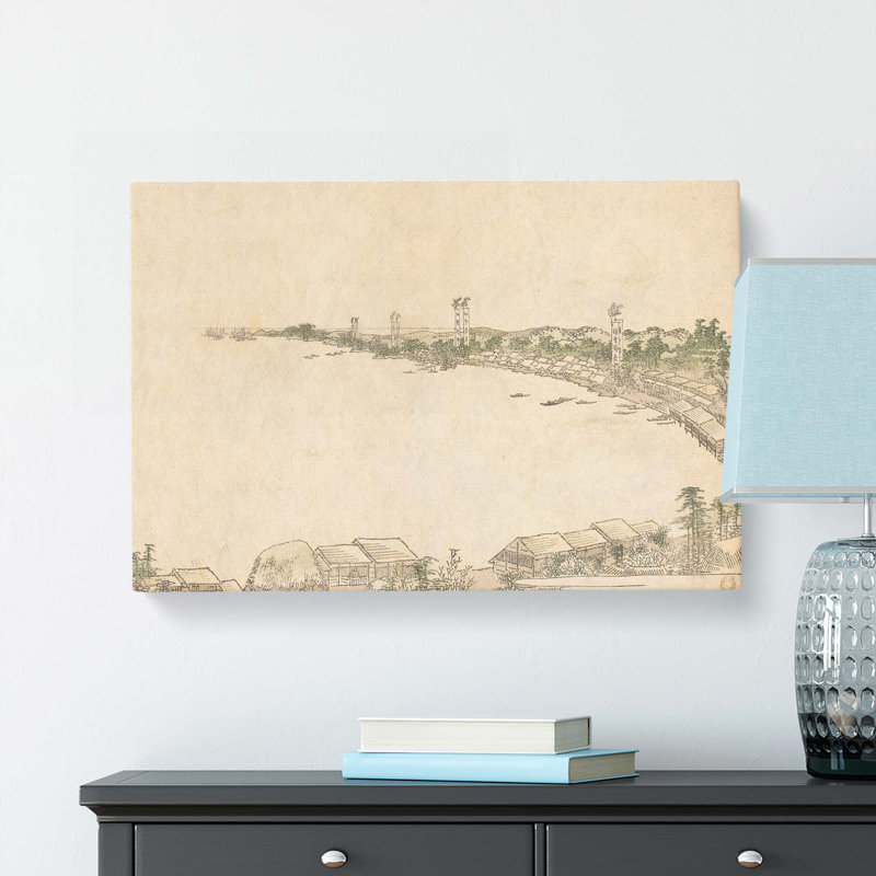 Coastline by Katsushika Hokusai - Wrapped Canvas, 35cm H x 50cm W x 3cm D