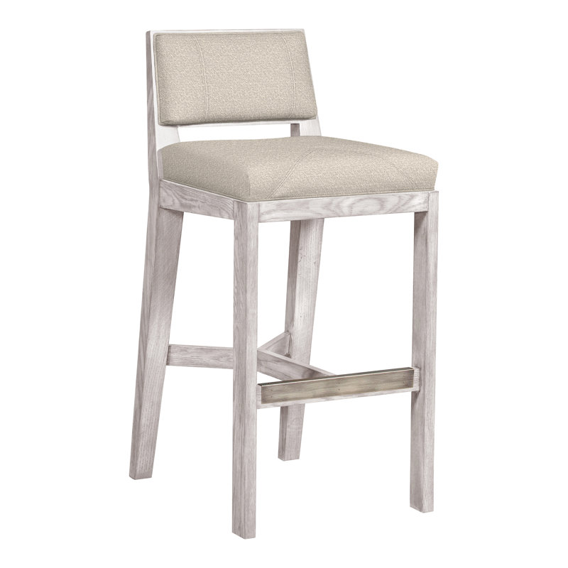 Thom Filicia 32.5'' Bar Stool, Dove Gray, Nadia Steam