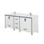 Meuble-lavabo double blanc 84 po X P 22 po D, ensemble de dessus et robinet en marbre de culture-705407623-705407617