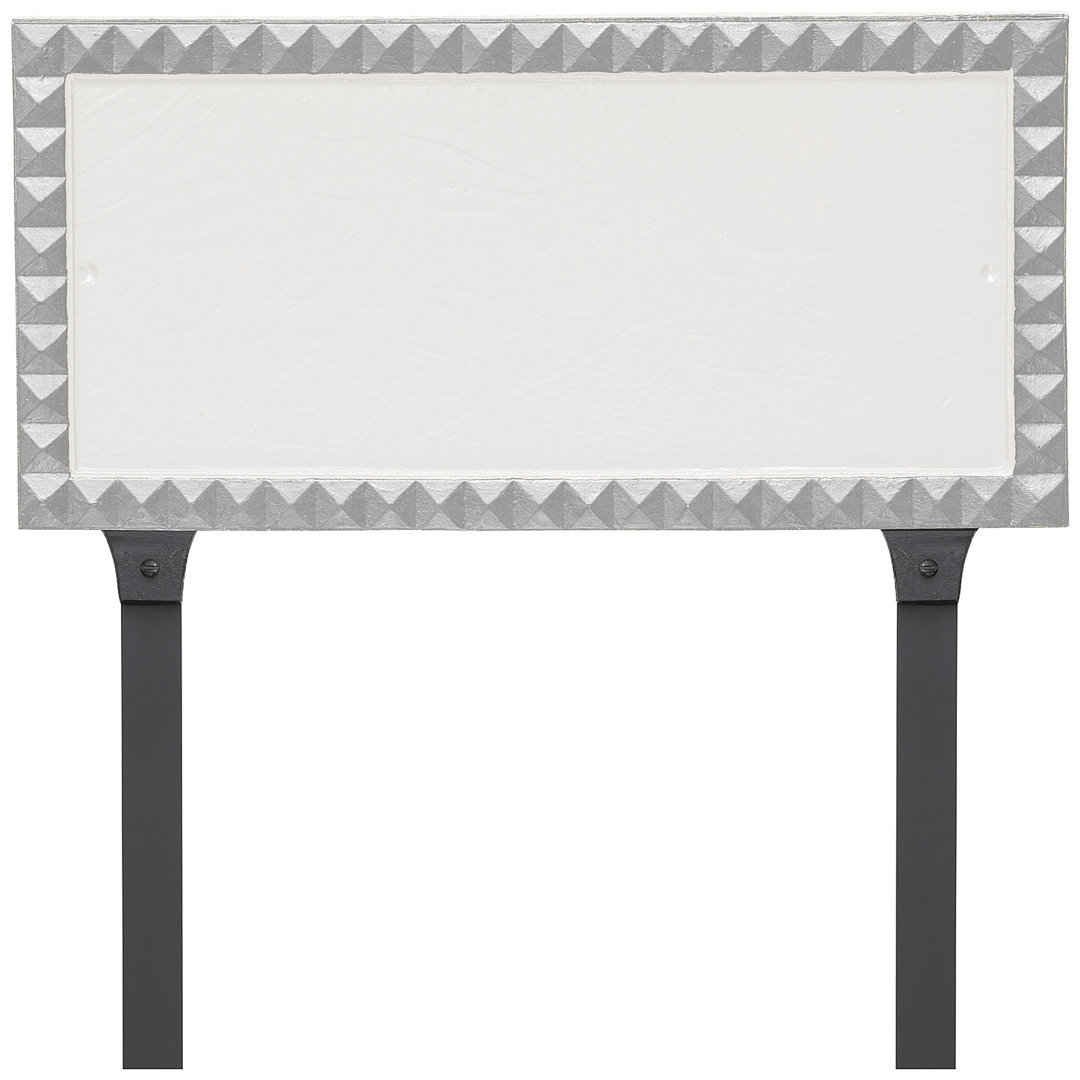 Cairo Rectangle One Line Address Sign Plaque with Lawn Stakes Montague Metal Products Inc.