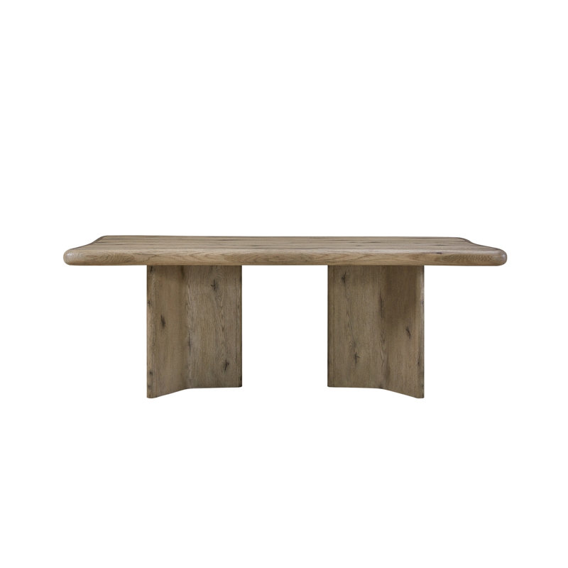 English Knotty Oak Double Pedestal Table