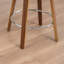 Ensemble de tabourets de bar 4 pièces avec pieds en bois courbé et coussins moelleux-1627532819