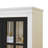 Freestanding Pantry Cabinet With Glass Door, Farmhouse Display Cabinets With Storage, Curio Cabinet With Lattice Window-595396813