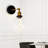 7'' Modern Black & Gold Wall Sconce for Bedroom, Hallway, Entryway – 1 Light E26 – LED Compatible-73321002