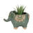 Stoneware Planter with Embossed Detailing and Sheep-Shaped Design