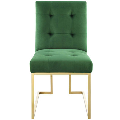 Chaise d'appoint en velours Privy