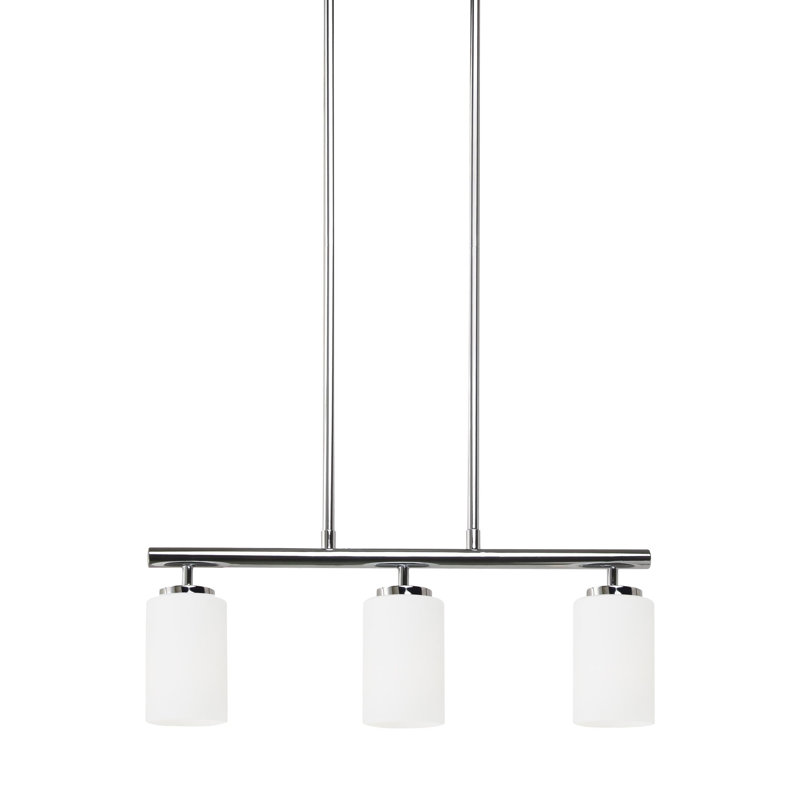 Luminaire suspendu à trois lumières pour îlot Oslo de Génération Lighting , Chrome, Non