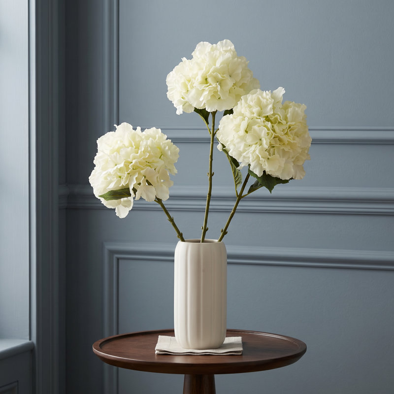 Faux tiges d'hortensia Addison, Crème, crème