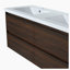 Meuble-lavabo mural double 47,6 po avec plateau en céramique Ellasandra