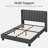 Upholstered Bed Frame with Channel Tufted Headboard-77082585-77082534