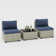 Demasi 2-Person Outdoor Wicker Sofa Set With Cushion