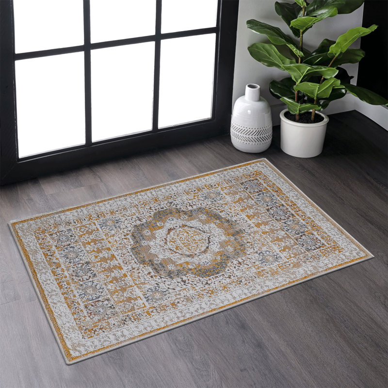 Tapis de salle à manger de collection sans perte de poils de la collection, Rectangulaire 2 pi x 3 pi