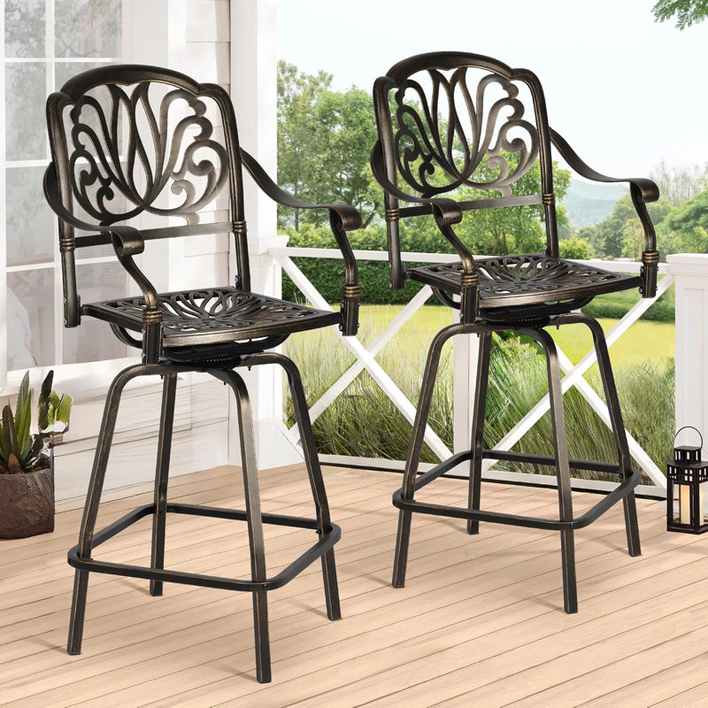 Tabouret de bar d'extérieur 29,13 po Cirrus