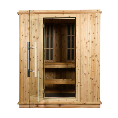 Almost Heaven Saunas Madison Hybrid Sauna In Rustic Cedar