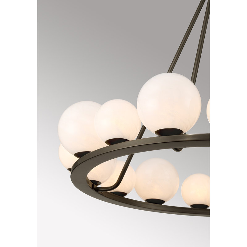 16 - Light Chandelier, Mediterranean Bronze