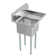  29 In. X 22 In. Stainless Steel One Compartment Sink With 16 In. X 14 In. Bowl And 12 In. Right  Drainboard