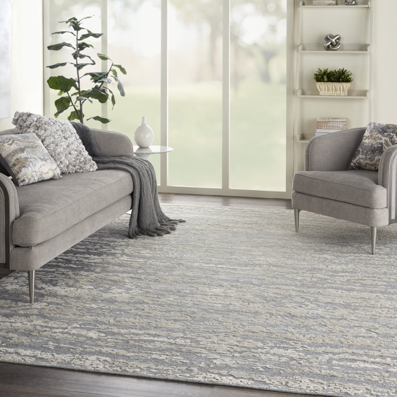 Nourison Theos 9'9" x 13'9" Sand Storm Modern Indoor Rug, Rectangle 9'9" x 13'9"