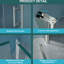 Porte de douche pliante en verre trempé l 32 po x H 72 po, structure en nickel brossé, configuration réversible, amélioration de la salle de bain, polyvalente, améliore l'esthétique