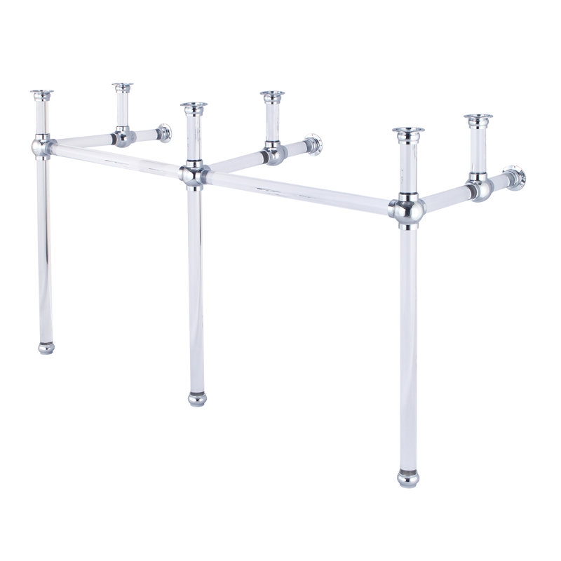 Empire 50.75'' W Double Bathroom Vanity Base, Chrome
