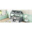 Structure de lit simple en bois, gris