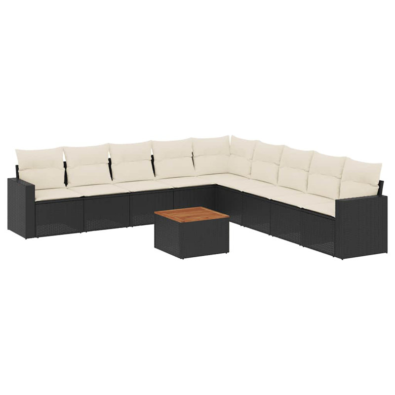 Ensemble de canapé de jardin Vidaxl - noir