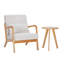 Support ergonomique en bois d'hévéa de style moderne pour les salons et les chambres