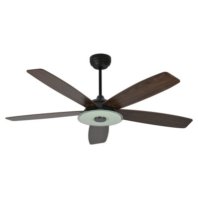 Ventilateur de plafond standard à DEL à 5 pales de 56 po avec télécommande et ensemble d'éclairage